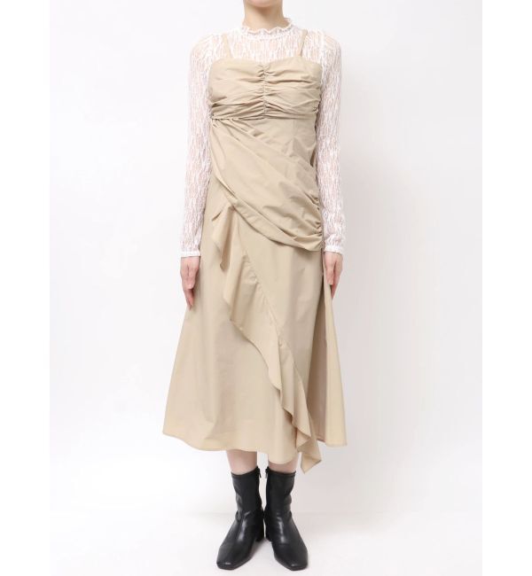 MERCURYDUO「ギャザードレープドッキングワンピース」|ワンピース|
