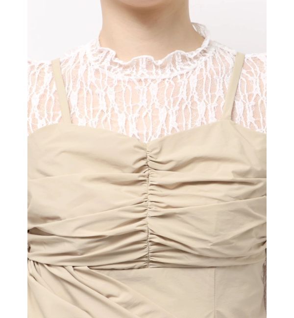 MERCURYDUO「ギャザードレープドッキングワンピース」|ワンピース|