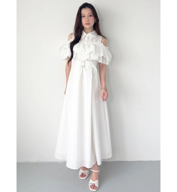 MERCURYDUO「オフショルシャツワンピース」|ワンピース|