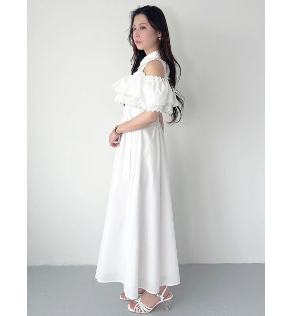 MERCURYDUO「オフショルシャツワンピース」|ワンピース|