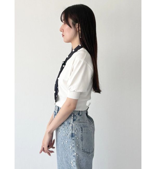 MERCURYDUO「スカーフ付きトップス」|ニット・セーター|