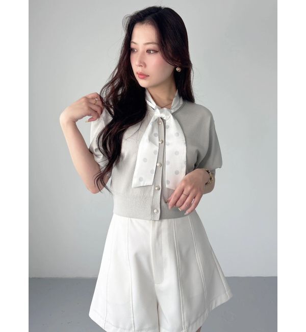 MERCURYDUO「スカーフ付きトップス」|ニット・セーター|