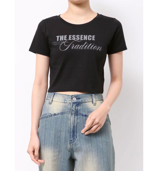 MURUA「MIXタイプフェイスクロップドTシャツ」|Tシャツ・カットソー|