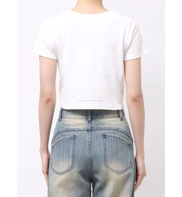 MURUA「MIXタイプフェイスクロップドTシャツ」|Tシャツ・カットソー|