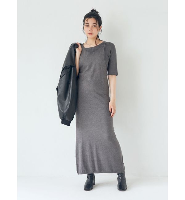 Ungrid「レイヤードニットワンピース」|ワンピース|