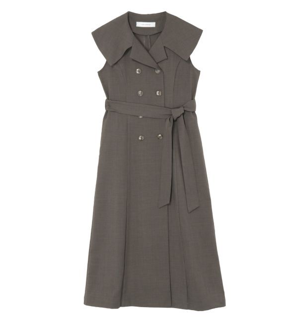 LAGUNAMOON「ビッグカラートレンチワンピース」|ワンピース|チャコールグレー