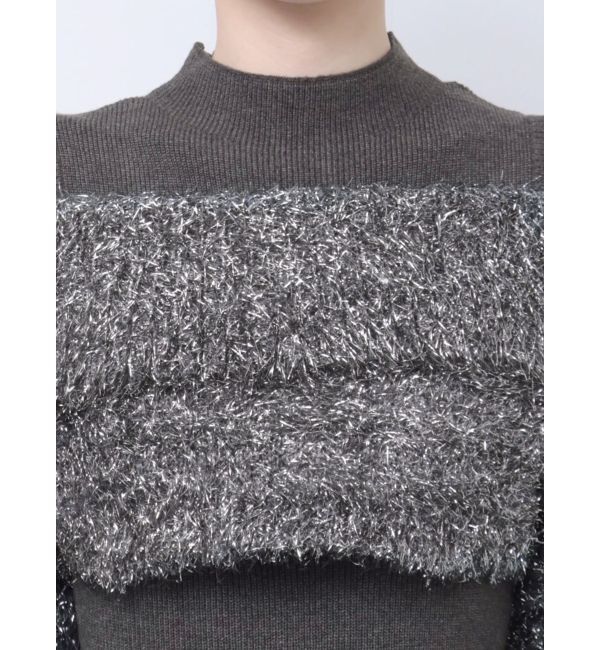 LAGUNAMOON「フェザーラメレイヤードニットワンピース」|ワンピース|