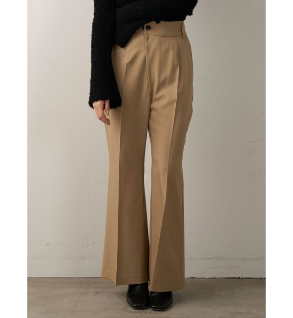 LAGUNAMOON「セミフレアスリットパンツ」|その他|ベージュ