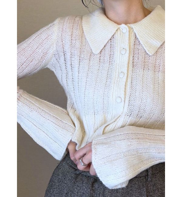 LAGUNAMOON「カラーデザインシアーニットカーデプルオーバー」|ニット・セーター|