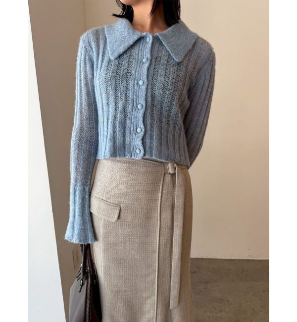 LAGUNAMOON「カラーデザインシアーニットカーデプルオーバー」|ニット・セーター|