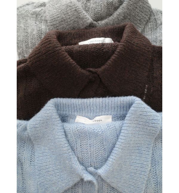 LAGUNAMOON「カラーデザインシアーニットカーデプルオーバー」|ニット・セーター|