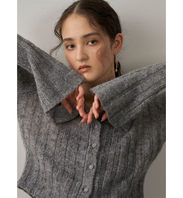 LAGUNAMOON「カラーデザインシアーニットカーデプルオーバー」|ニット・セーター|