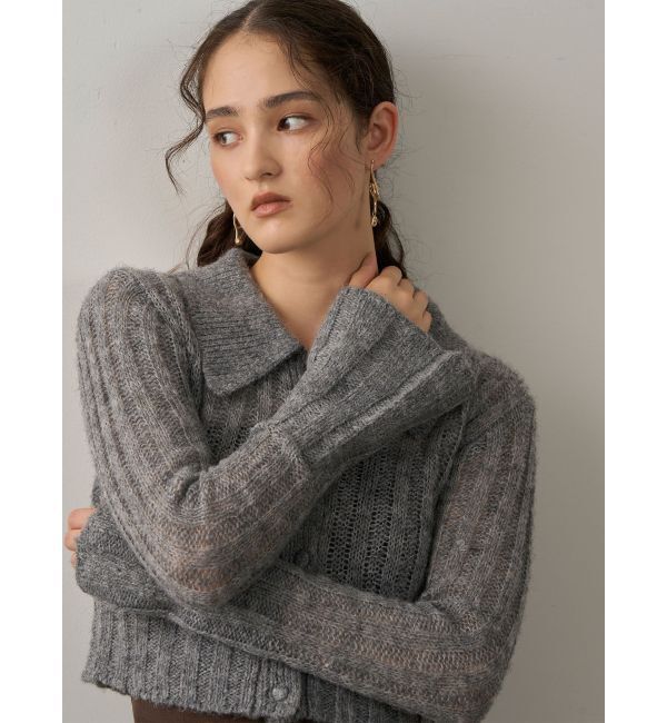LAGUNAMOON「カラーデザインシアーニットカーデプルオーバー」|ニット・セーター|