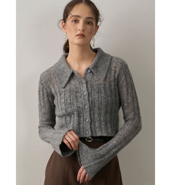 LAGUNAMOON「カラーデザインシアーニットカーデプルオーバー」|ニット・セーター|