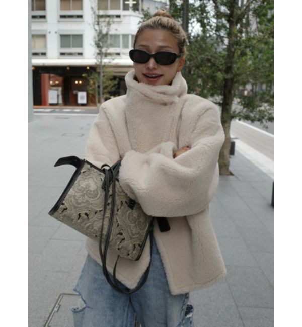 LAGUNAMOON「【REVIVAL】フェイクムートンスタンドカラーコート」|その他|