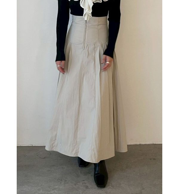 LAGUNAMOON「フロントZIPコルセットデザインフレアスカート」|スカート|