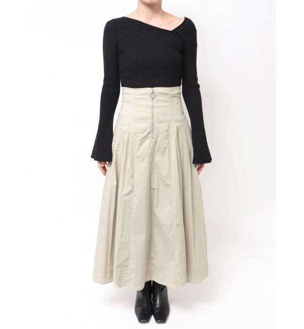 LAGUNAMOON「フロントZIPコルセットデザインフレアスカート」|スカート|