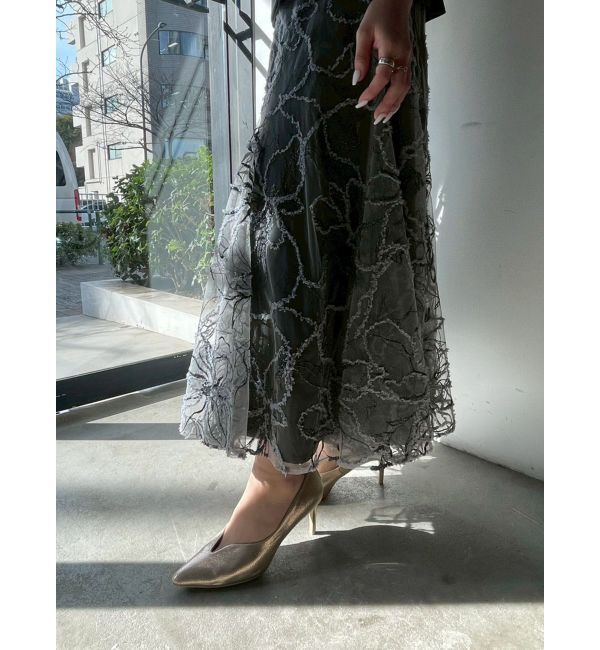 LAGUNAMOON「LADYベストセットフラワーチュールフレアスカート」|ワンピース|