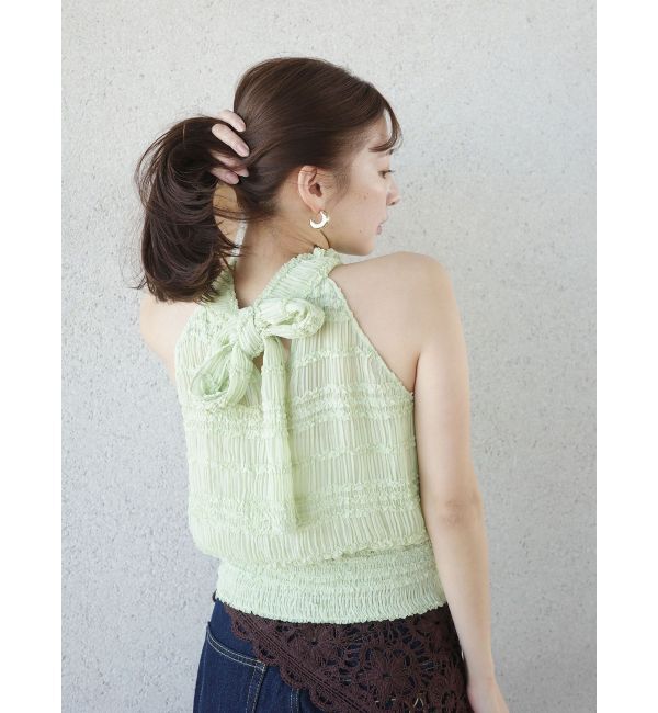 LAGUNAMOON「ボウタイシャーリングブラウス」|シャツ・ブラウス|