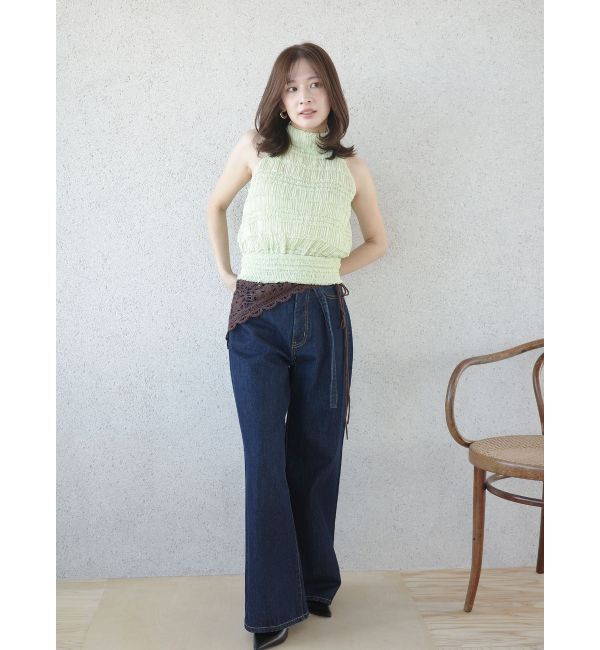 LAGUNAMOON「ボウタイシャーリングブラウス」|シャツ・ブラウス|