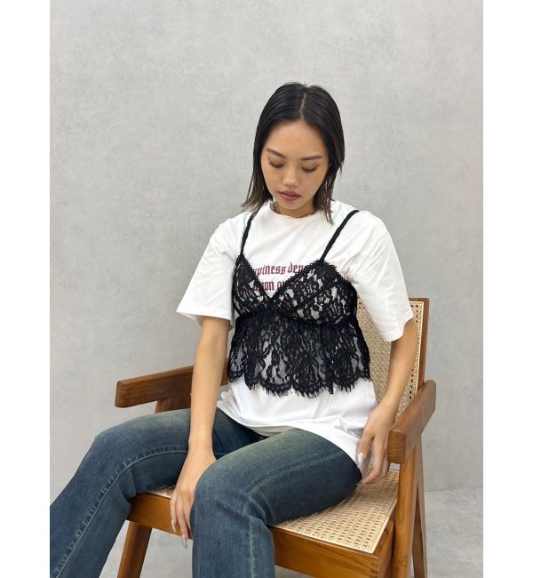 EVRIS「【WEB限定】レースビスチェSETTシャツ」|Tシャツ・カットソー|
