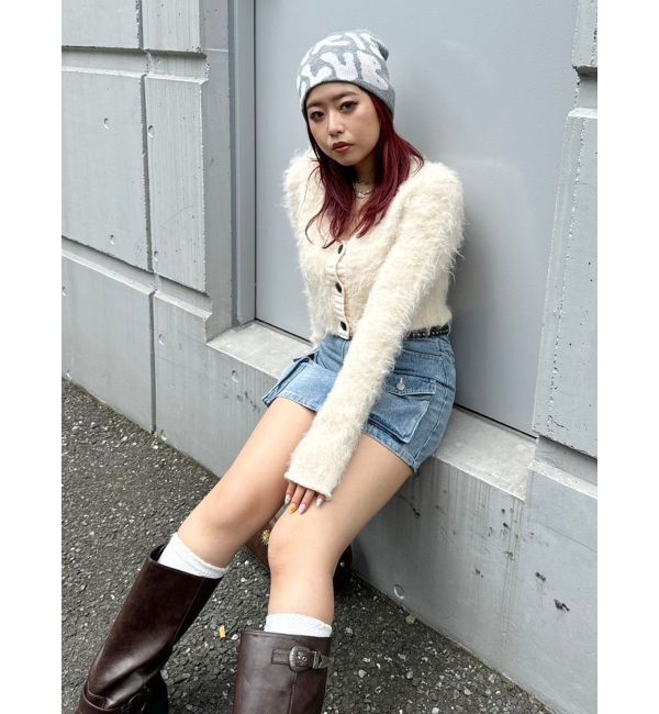 EVRIS「シャギークロップドニットトップス」|ニット・セーター|