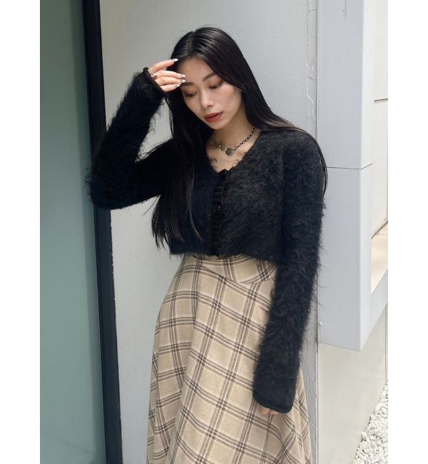 EVRIS「シャギークロップドニットトップス」|ニット・セーター|