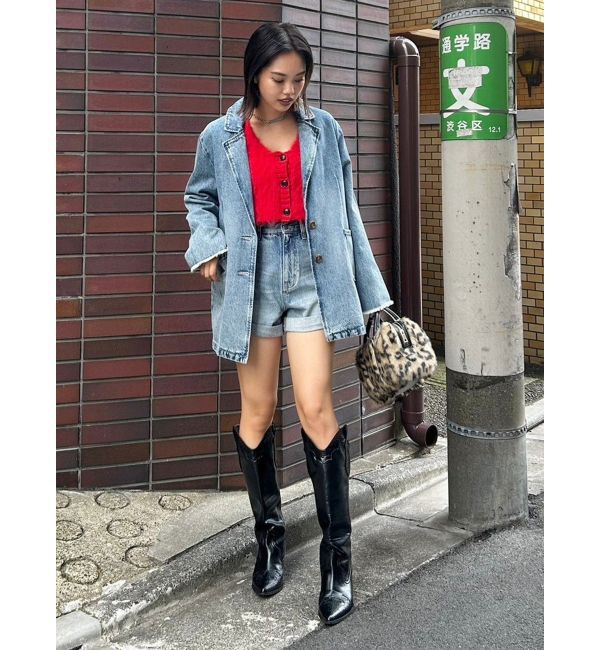 EVRIS「シャギークロップドニットトップス」|ニット・セーター|