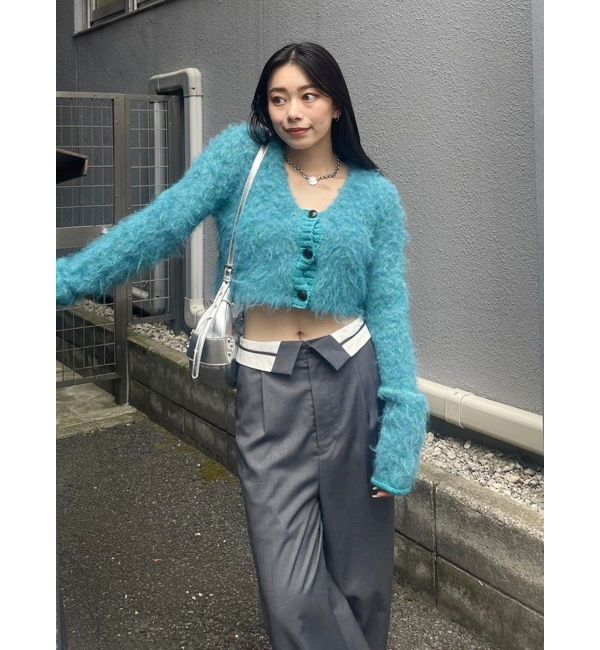 EVRIS「シャギークロップドニットトップス」|ニット・セーター|