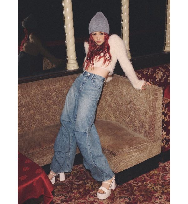 EVRIS「シャギークロップドニットトップス」|ニット・セーター|