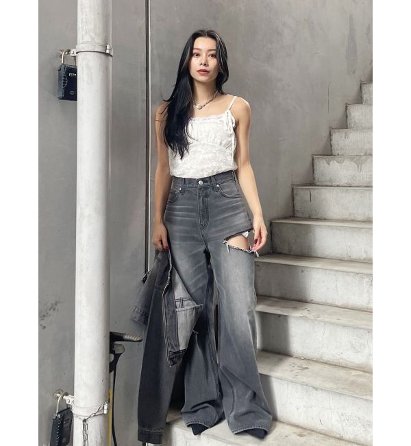 EVRIS「リボンキャミレースチュニック」|キャミソール|