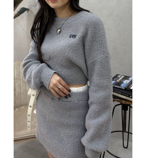 EVRIS「ワンポイントファンシーヤーンニットトップス【セットアップ着用可能】」|ニット・セーター|