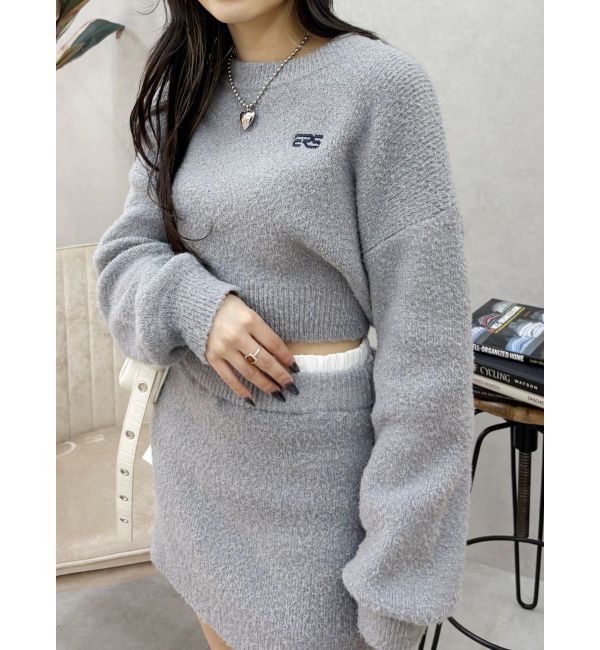 EVRIS「ワンポイントファンシーヤーンニットトップス【セットアップ着用可能】」|ニット・セーター|