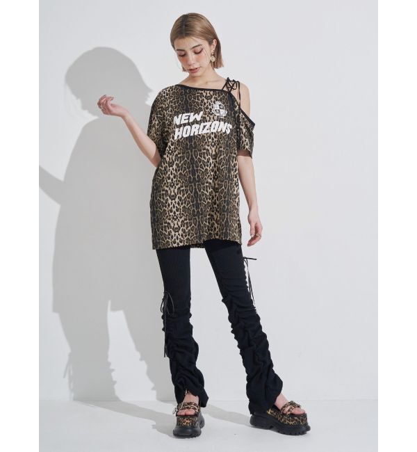 EVRIS「ドロストギャザーリブフレアパンツ」|その他|