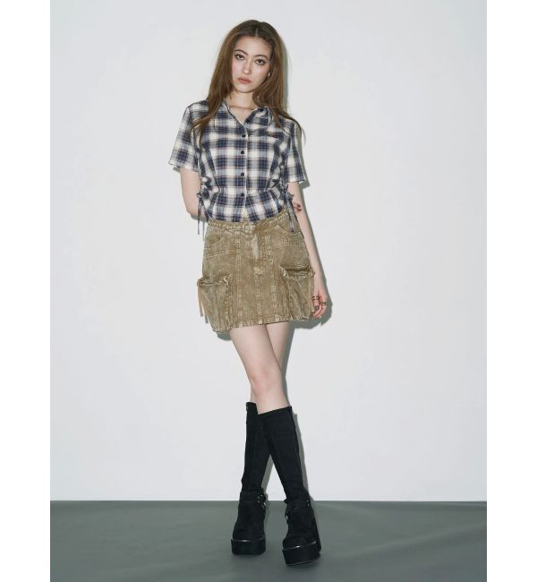 EVRIS「ヴィンテージライクカーゴミニスカート」|スカート|