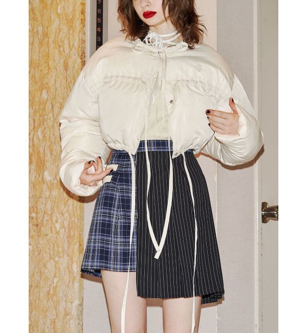 jouetie「フロントリボンショートパッファブルゾン」|ブルゾン・スタジャン|