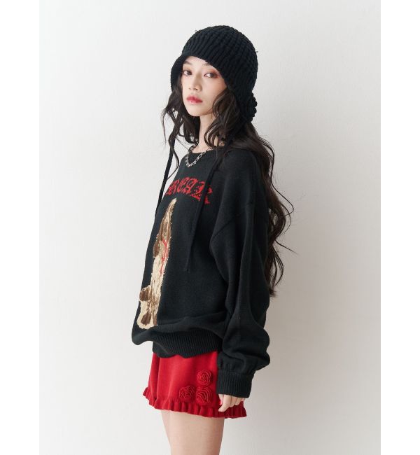 jouetie「DOGジャガードルーズニット」|ニット・セーター|