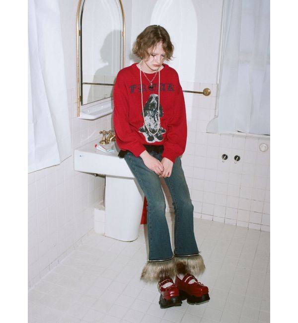 jouetie「DOGジャガードルーズニット」|ニット・セーター|