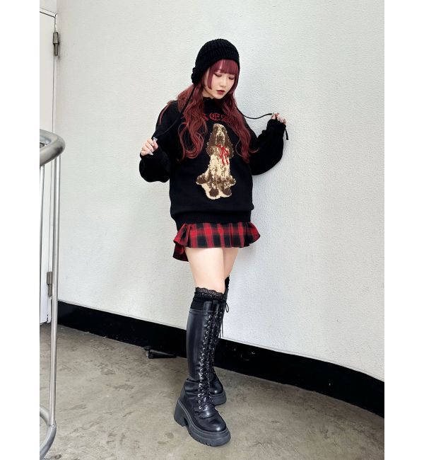 jouetie「DOGジャガードルーズニット」|ニット・セーター|