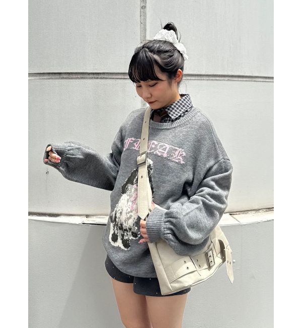 jouetie「DOGジャガードルーズニット」|ニット・セーター|