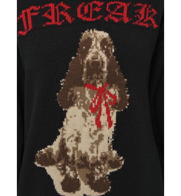 jouetie「DOGジャガードルーズニット」|ニット・セーター|