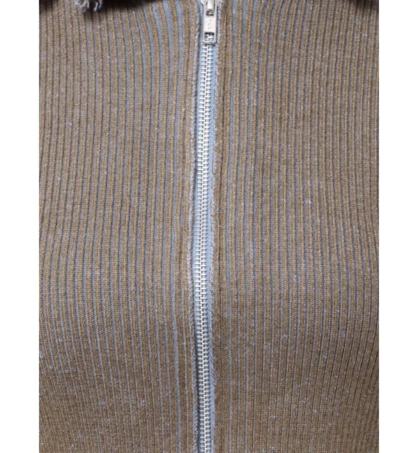 jouetie「コンパクトニットZIPフーディ」|ニット・セーター|