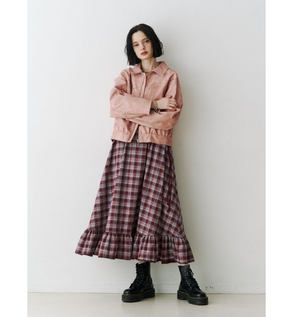 jouetie「フェイクレザースタッズブルゾン」|ブルゾン・スタジャン|