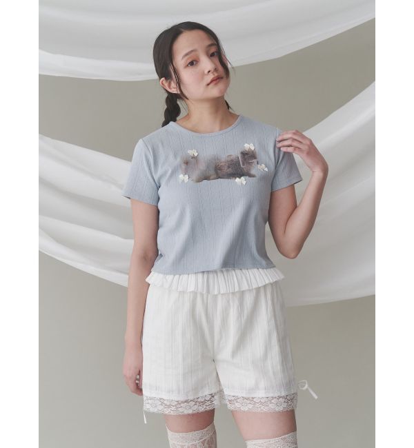 merry jenny「ラビットribbon Tシャツ」|Tシャツ・カットソー|