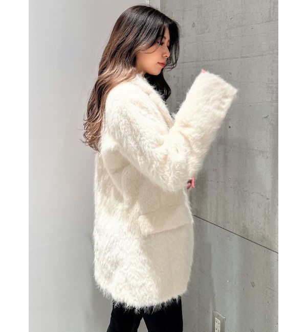 GYDA「シャギーシンプルジャケット」|テーラードジャケット|