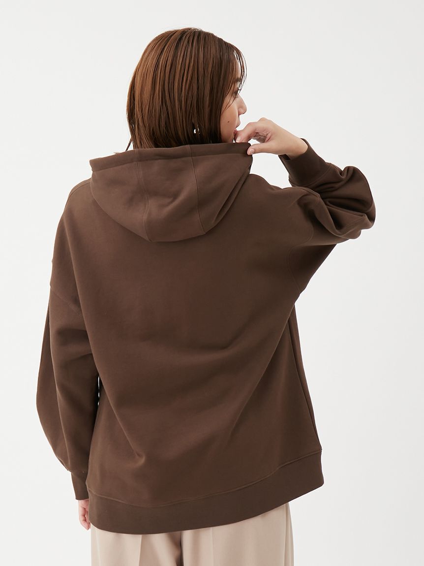 Mila Owen「フォルムスリーブ裏起毛フーディー」|パーカー|