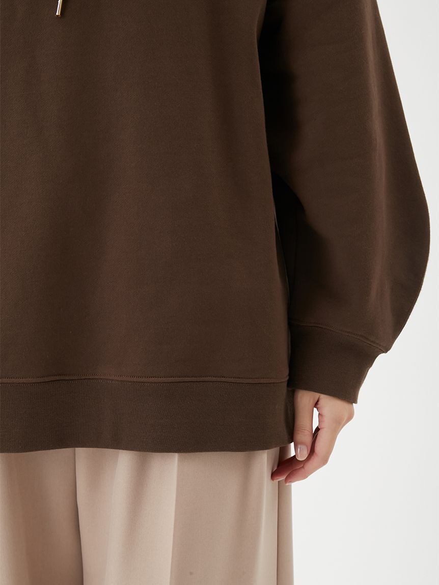 Mila Owen「フォルムスリーブ裏起毛フーディー」|パーカー|