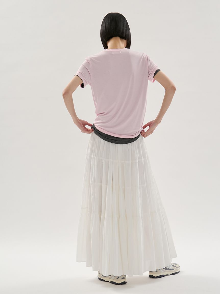 emmi atelier「バンブーショートスリーブカットソー」|Tシャツ・カットソー|