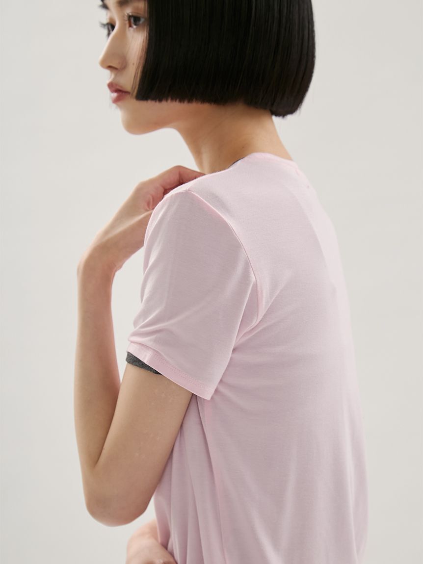 emmi atelier「バンブーショートスリーブカットソー」|Tシャツ・カットソー|