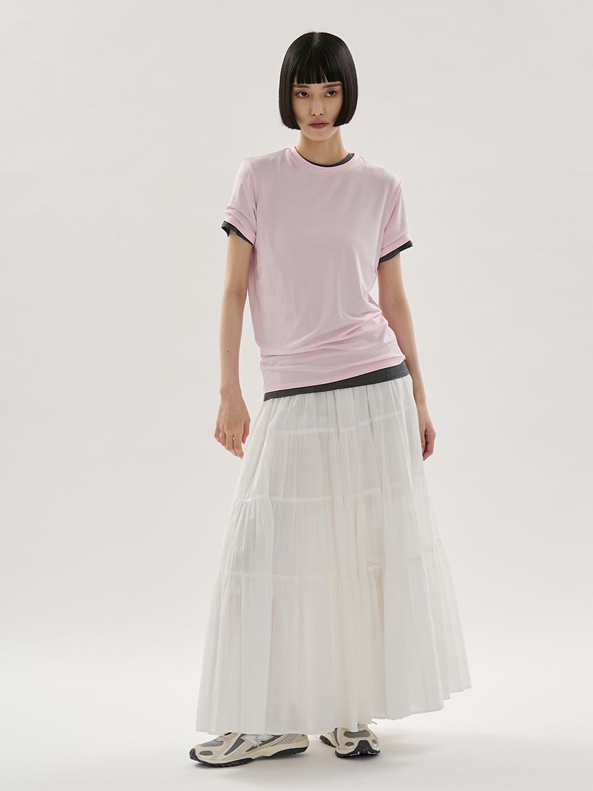 emmi atelier「バンブーショートスリーブカットソー」|Tシャツ・カットソー|